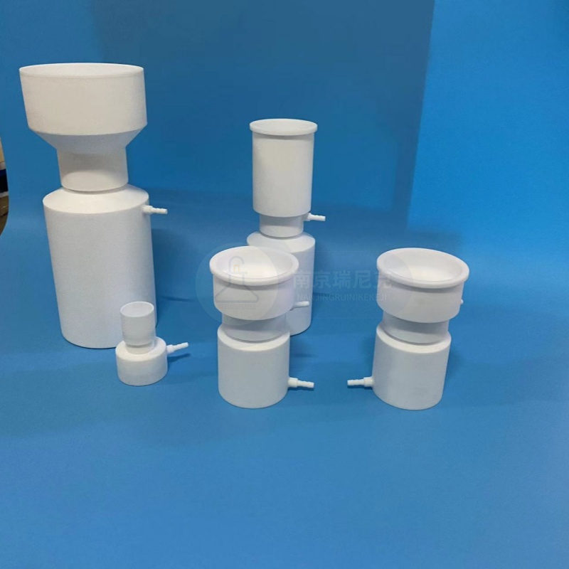 四氟砂芯過(guò)濾裝置耐酸堿耐高溫可定制特氟龍過(guò)濾布氏漏斗過(guò)濾裝置